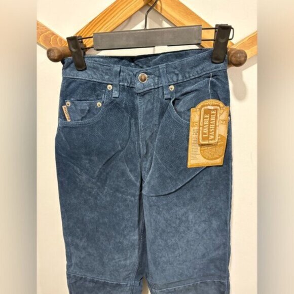 VINTAGE WOMANS  SKOTTS SUEDE LEATHER PANTS - Picture 3 of 7